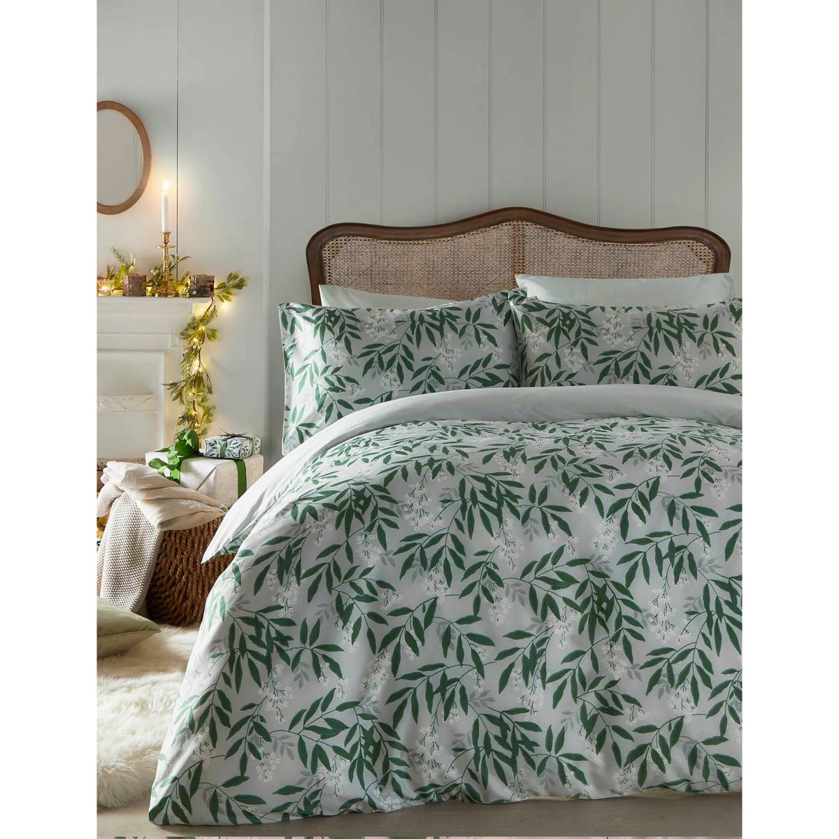Laura Ashley Pure Cotton Sateen Greendale Bedding Set - SGL - Sage Green, Sage Green – image 2