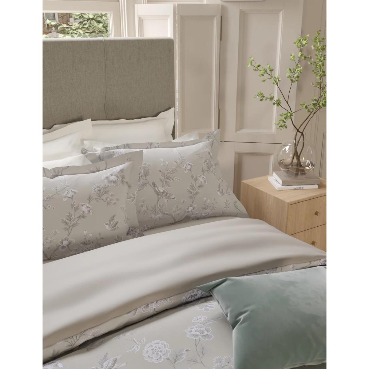 M&S Darya Bird Jacquard Bedding Set - SGL - Midnight, Midnight,Silver Grey – image 3