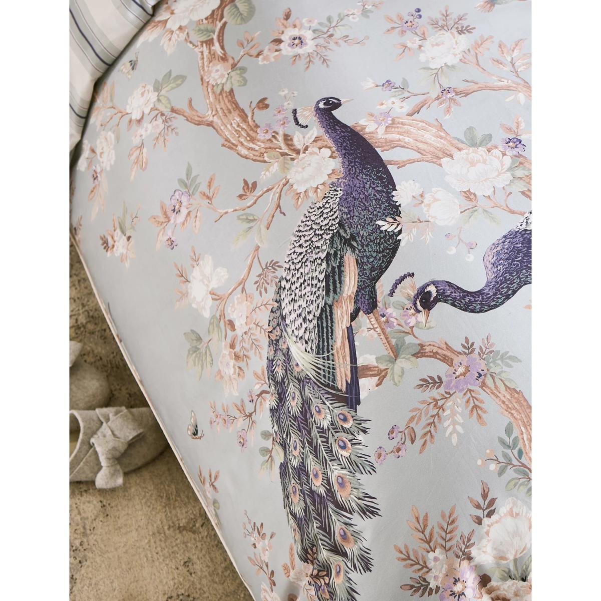 M&S Laura Ashley Pure Cotton Belvedere Sateen Bedding Set - SGL - Duck Egg, Duck Egg – image 3
