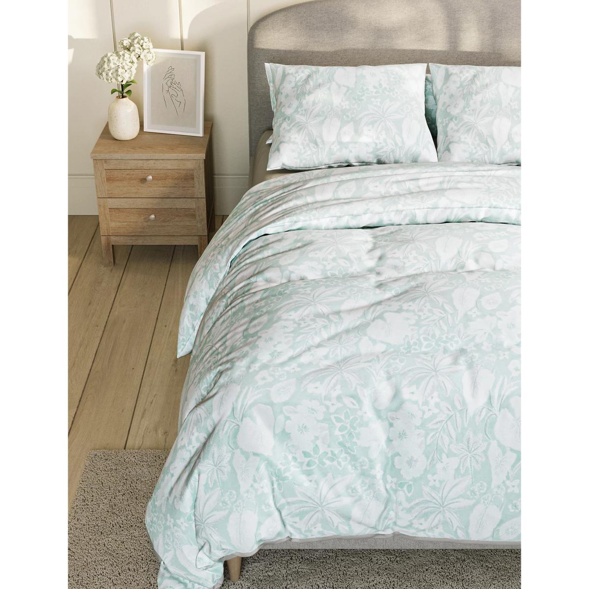 M&S Cotton Rich Exotic Floral Bedding Set - SGL - Blue Mix, Blue Mix – image 3
