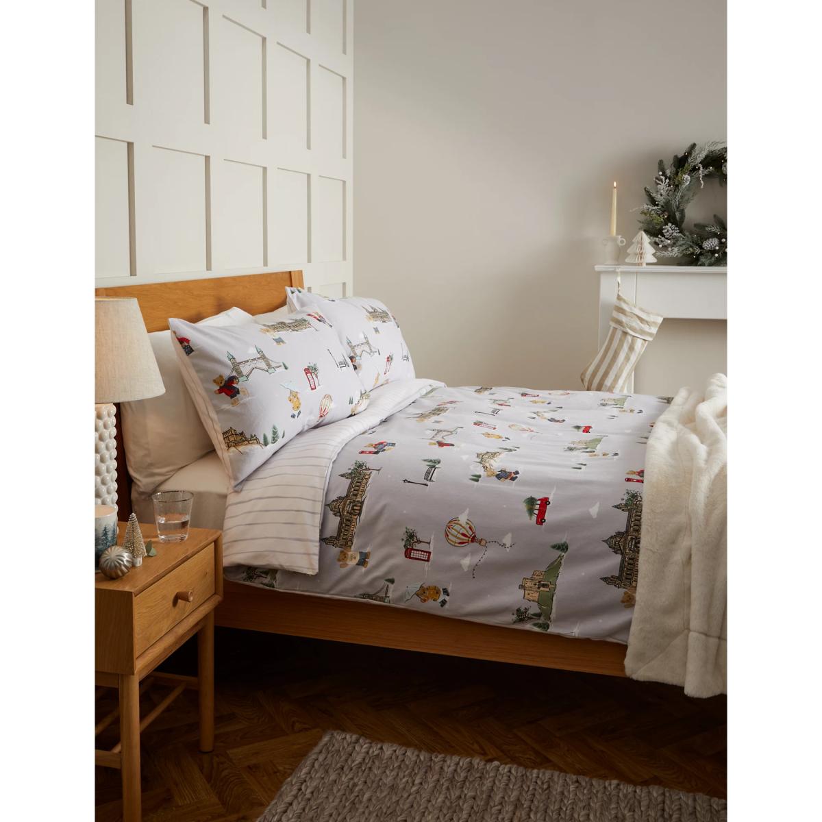 Brushed Cotton Spencer Bear™ Bedding Set - DBL - Grey Mix, Grey Mix – image 3