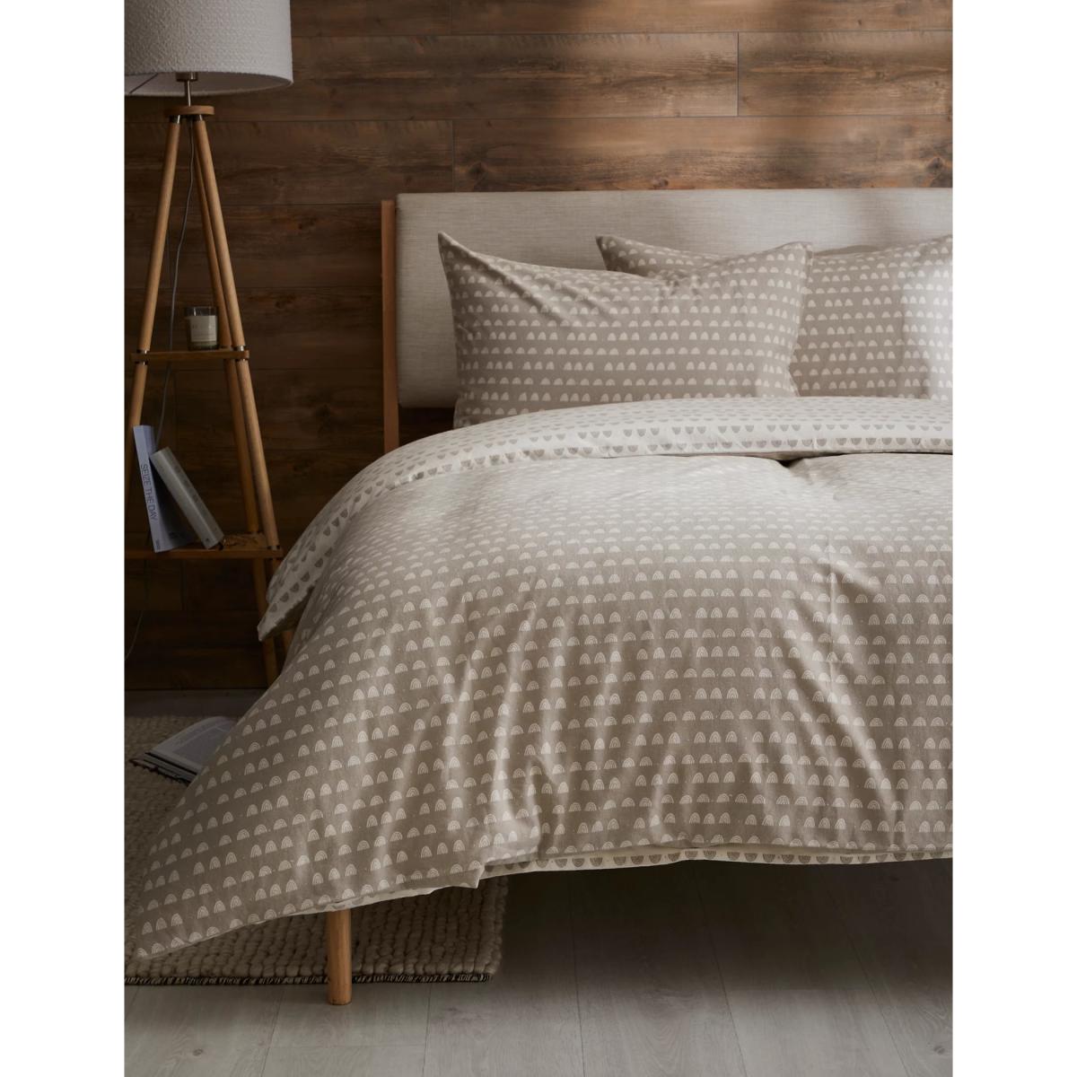 M&S Brushed Cotton Rainbow Bedding Set - SGL - Neutral, Neutral – image 2