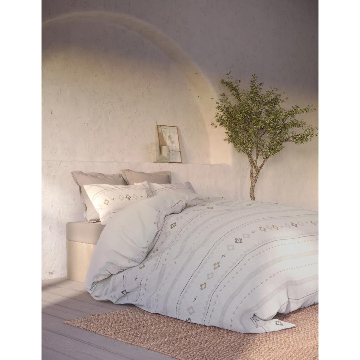 M&S X Fired Earth Casablanca Collection Poste Jacquard Bedding Set - SGL - Natural Mix, Natural Mix – image 6