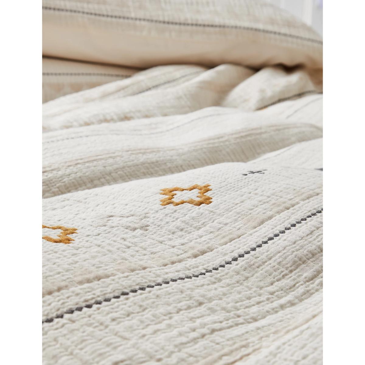 M&S X Fired Earth Casablanca Collection Poste Jacquard Bedding Set - SGL - Natural Mix, Natural Mix – image 7