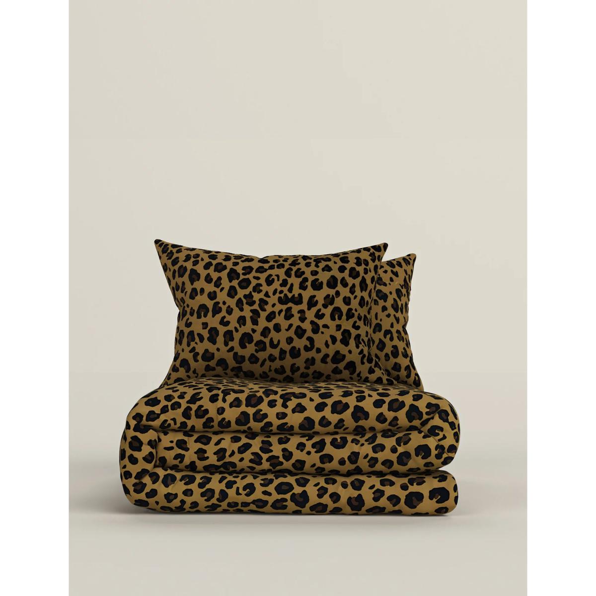 M&S Cotton Blend Leopard Bedding Set - SGL - Multi, Multi – image 3
