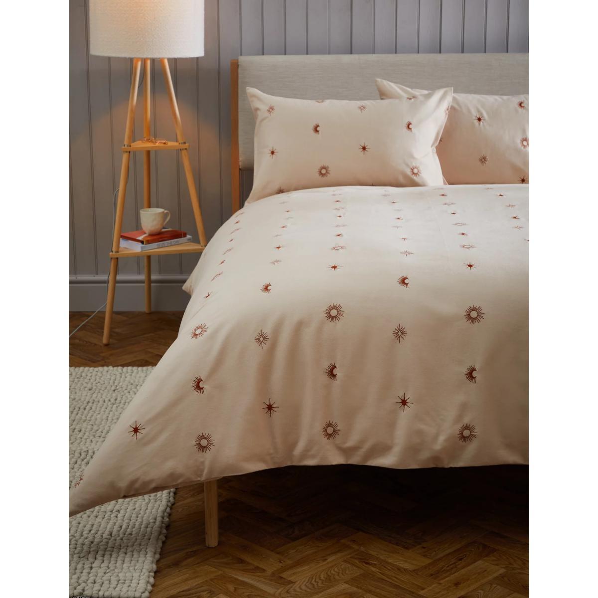 M&S Pure Cotton Sun & Moon Bedding Set - SGL - Neutral, Neutral – image 2