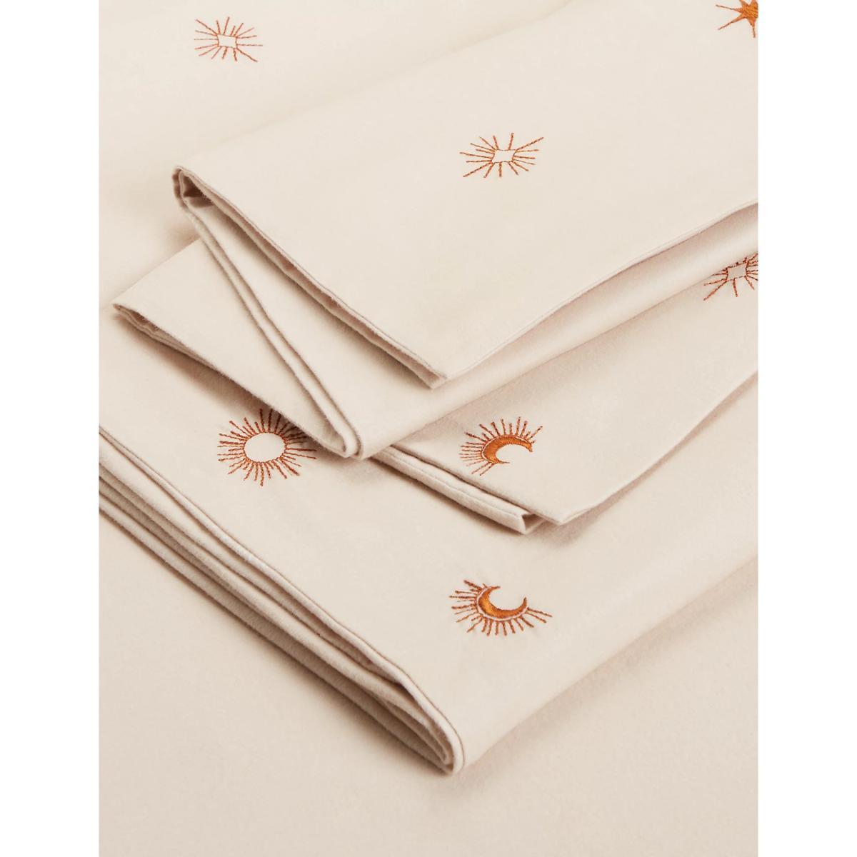 M&S Pure Cotton Sun & Moon Bedding Set - SGL - Neutral, Neutral – image 3