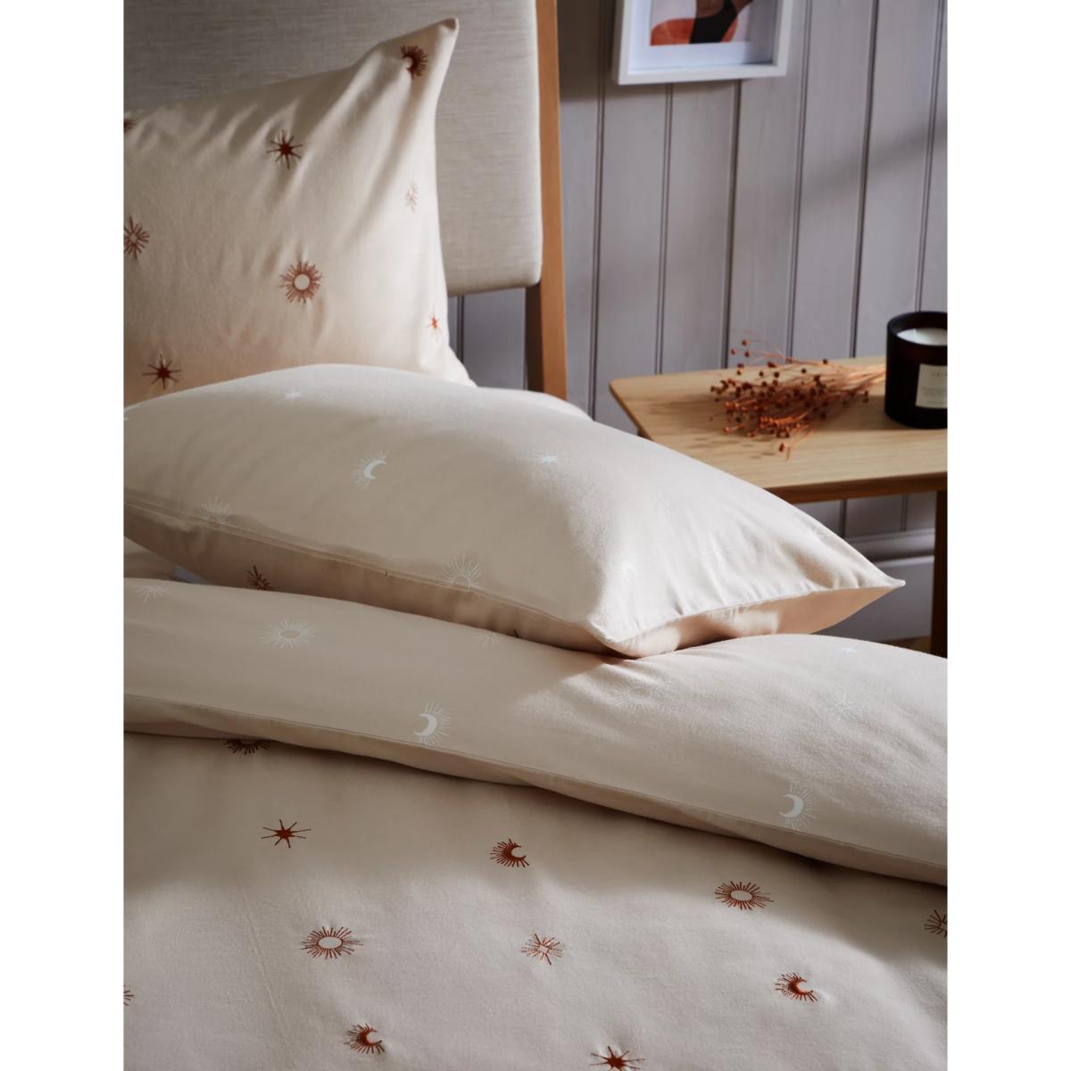 M&S Pure Cotton Sun & Moon Bedding Set - SGL - Neutral, Neutral – image 4