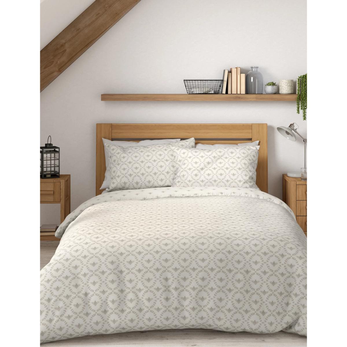 M&S Cotton Mix Bee Bedding Set - SGL - Sage Mix, Sage Mix,Ochre,Grey Mix – image 2