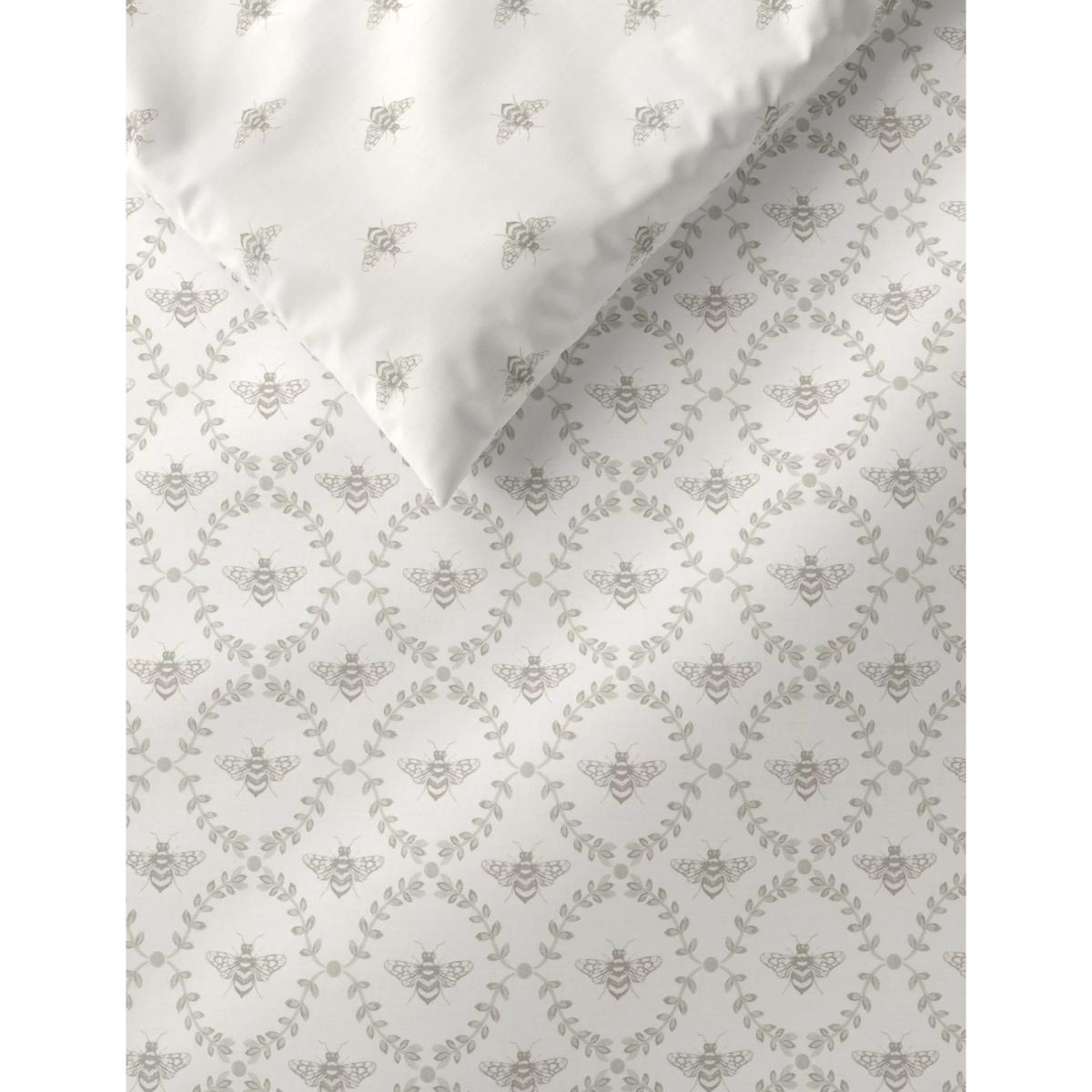 M&S Cotton Mix Bee Bedding Set - SGL - Sage Mix, Sage Mix,Ochre,Grey Mix – image 3