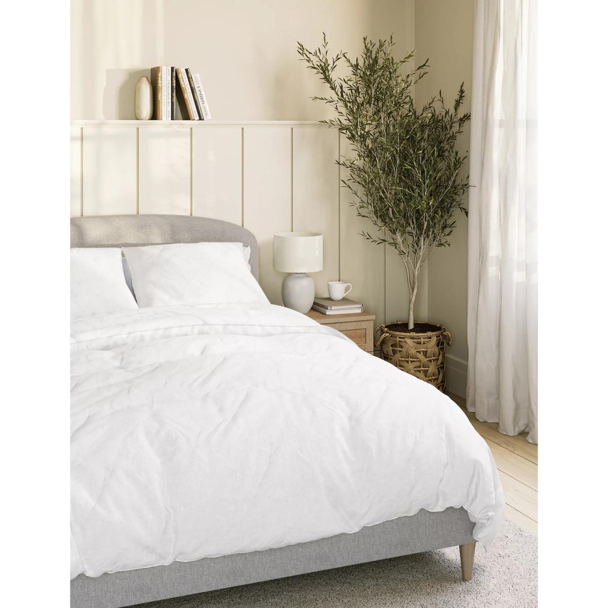 M&S Pure Linen Bedding Set - SGL - Natural, Natural,Medium Grey,Sage,Pink,White,Denim – image 4