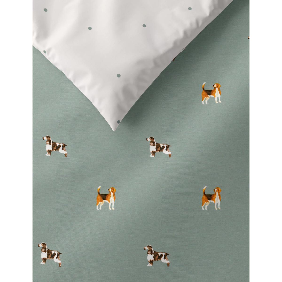 M&S Cotton Mix Hound Dog Bedding Set - SGL - Sage Mix, Sage Mix – image 3