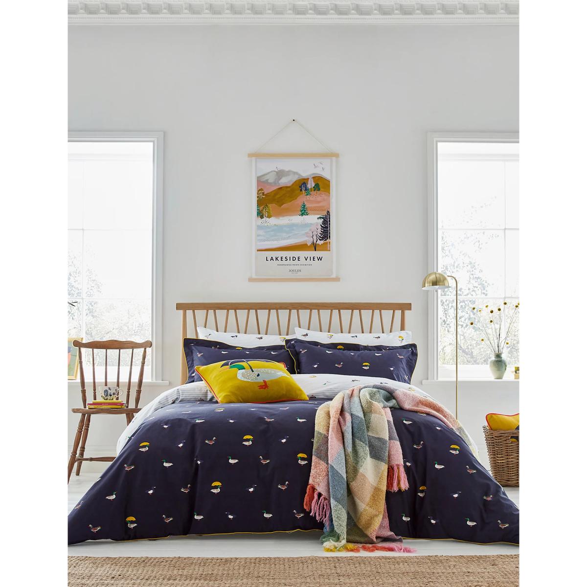Joules Pure Cotton Duck March Bedding Set - SGL - Navy Mix, Navy Mix – image 2