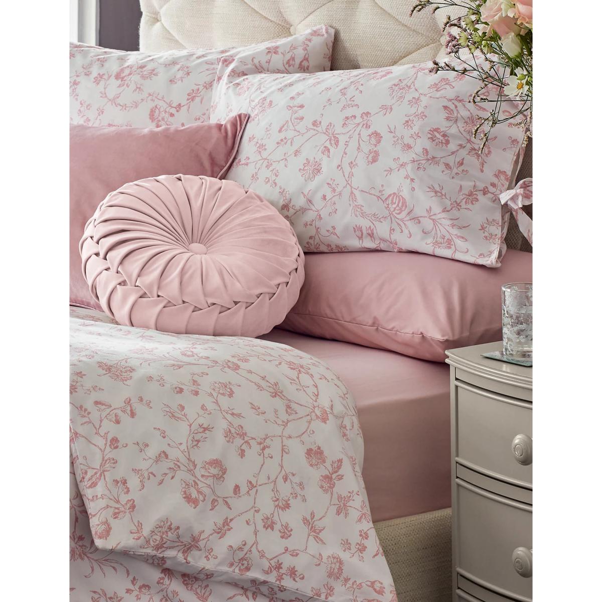 M&S Laura Ashley Pure Cotton Percale Aria Bedding Set - SGL - Blush, Blush – image 2