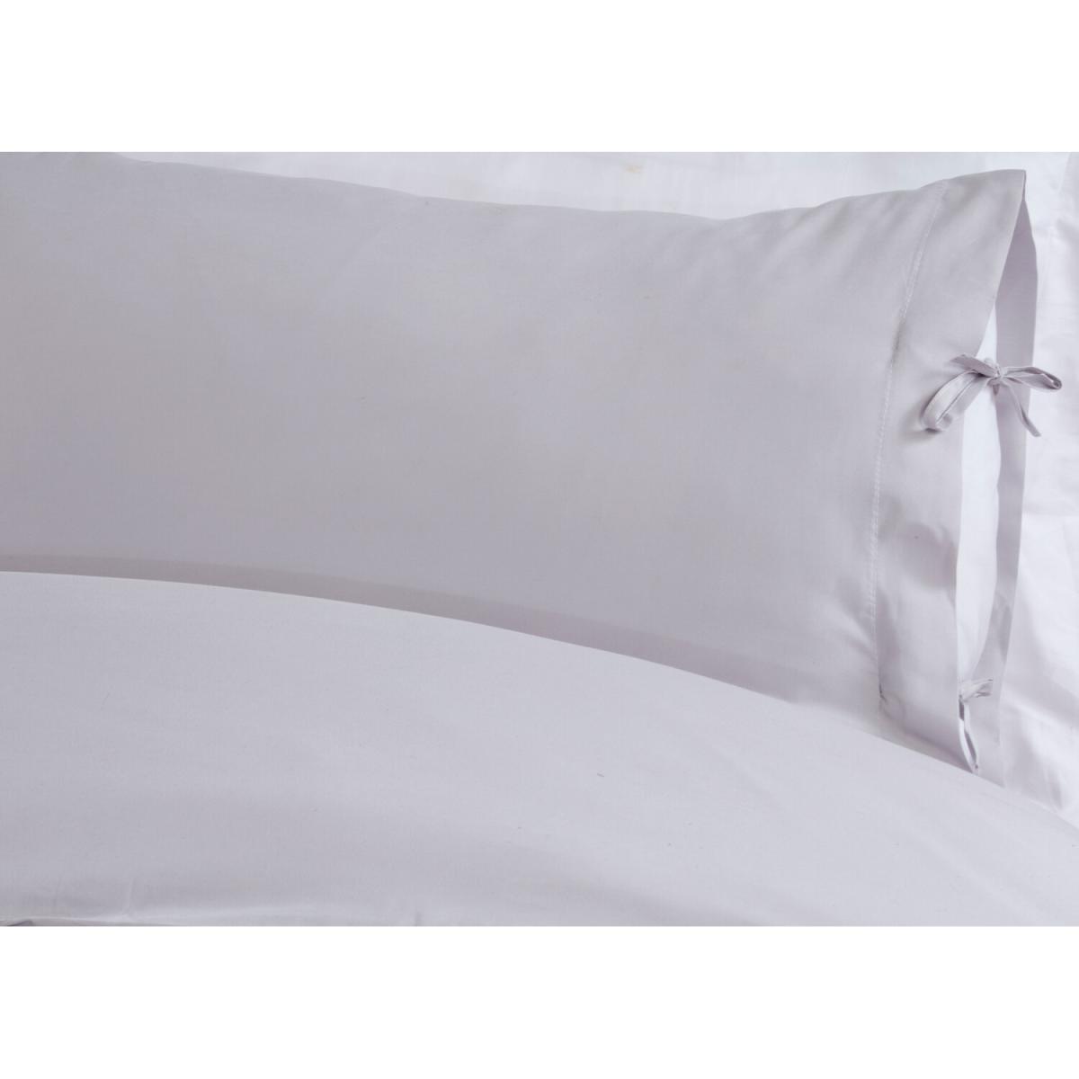 My Home Moda Tied Duvet Cover and Pillowcase Set  - Silver / Single – image 3
