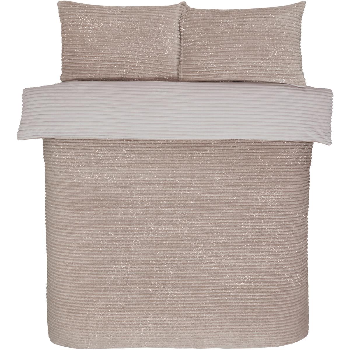 Sparkle Fleece Duvet Cover and Pillowcase Set - Blush / Single – image 4