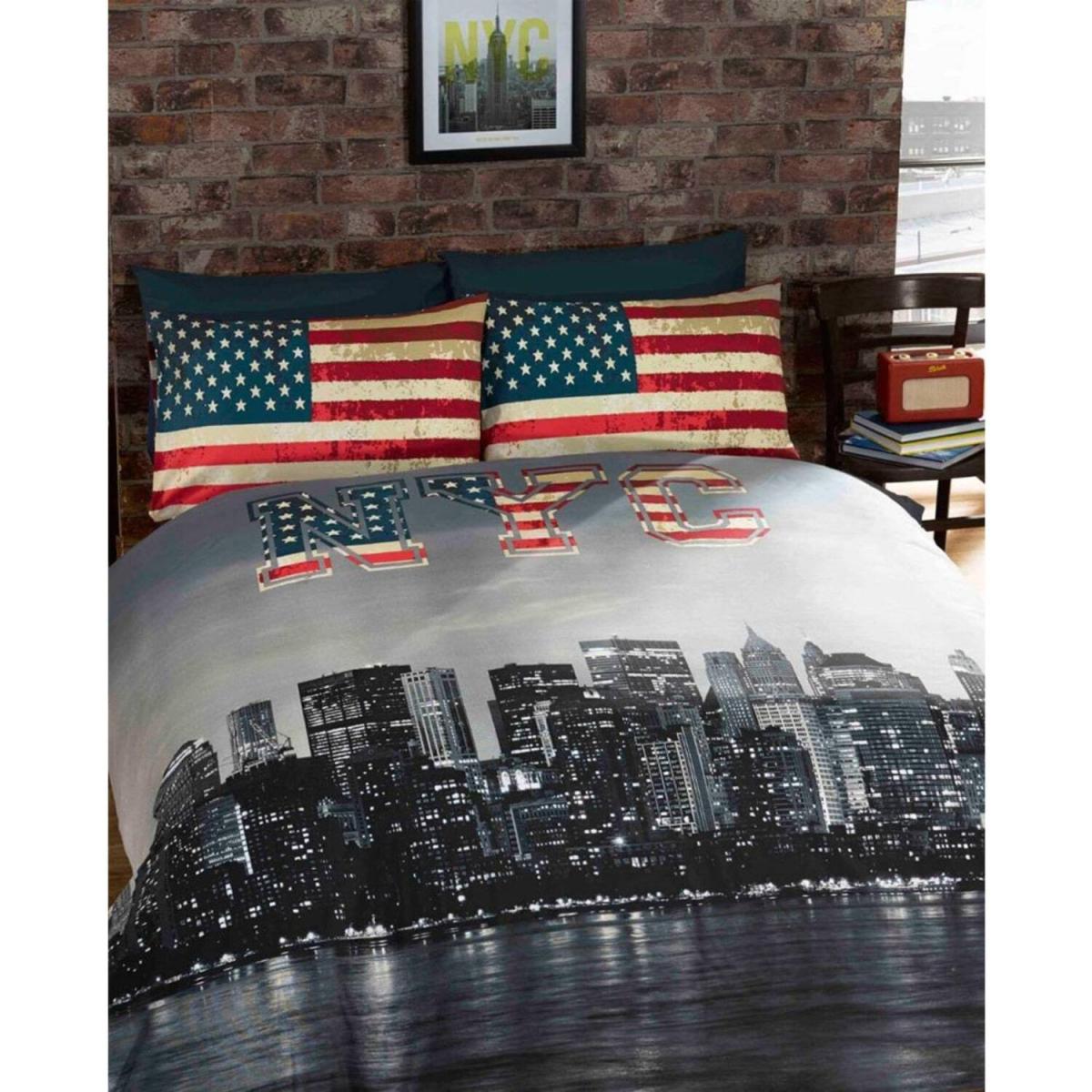 New York Skyline Duvet Cover Set - Multicoloured / Single – image 2