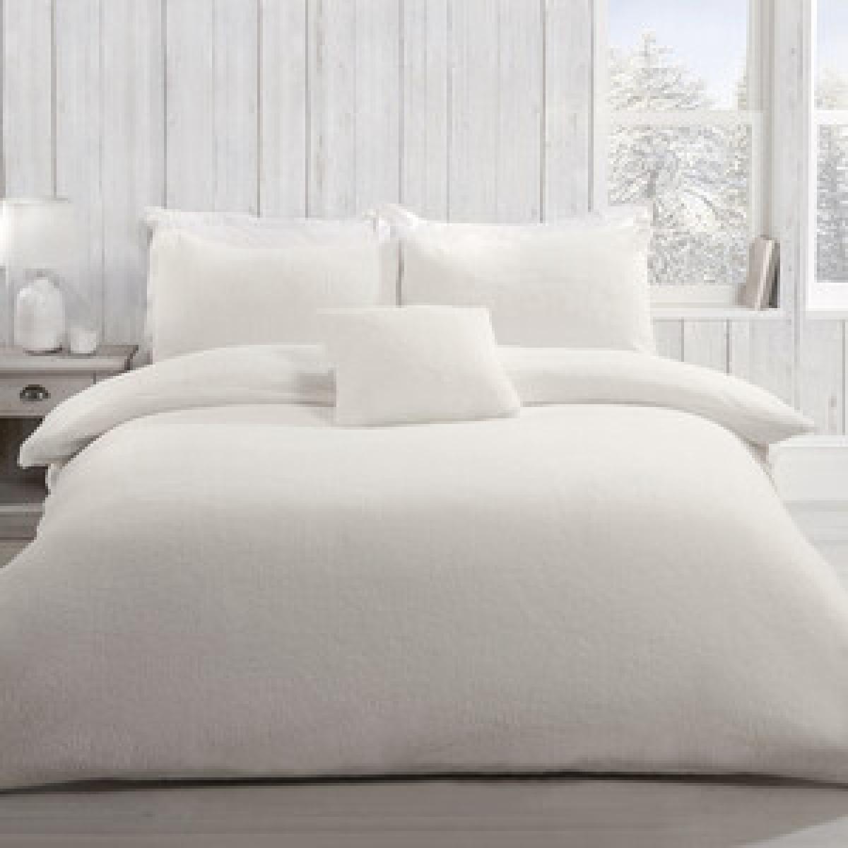 Teddy Fleece Duvet and Pillow Case Set - Charcoal / Single – image 6