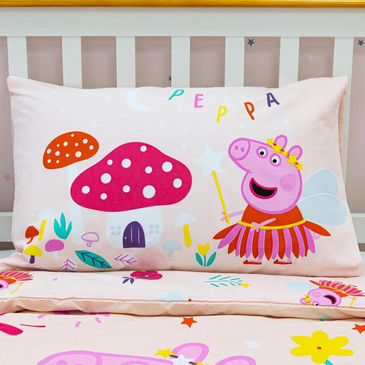 Peppa Pig Duvet Cover Pillowcase Quilt Single Fairy Magic Childrens Bedding Set - Pink – image 4