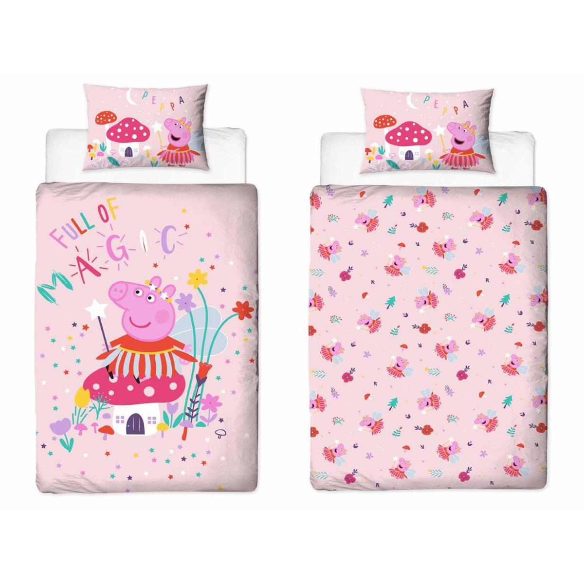 Peppa Pig Duvet Cover Pillowcase Quilt Single Fairy Magic Childrens Bedding Set - Pink – image 5