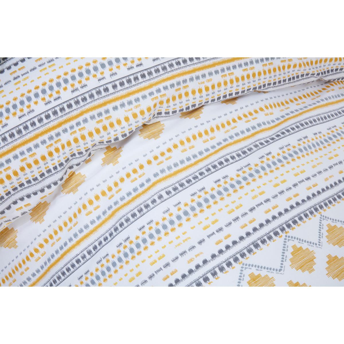Samara Tribal Duvet Cover and Pillowcase Set - Ochre / Single – image 6