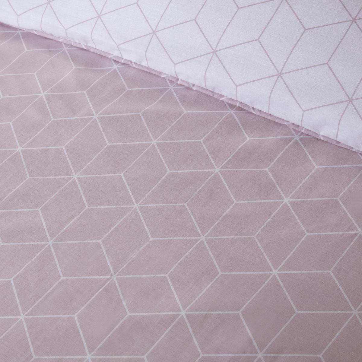 Apollo Geo Duvet Cover and Pillowcase Set - Blush / Single – image 4