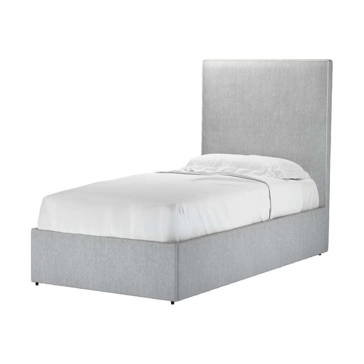 Carter 130cm Single Ottoman Bed in Goodwin Grey Sandgate - sofa.com