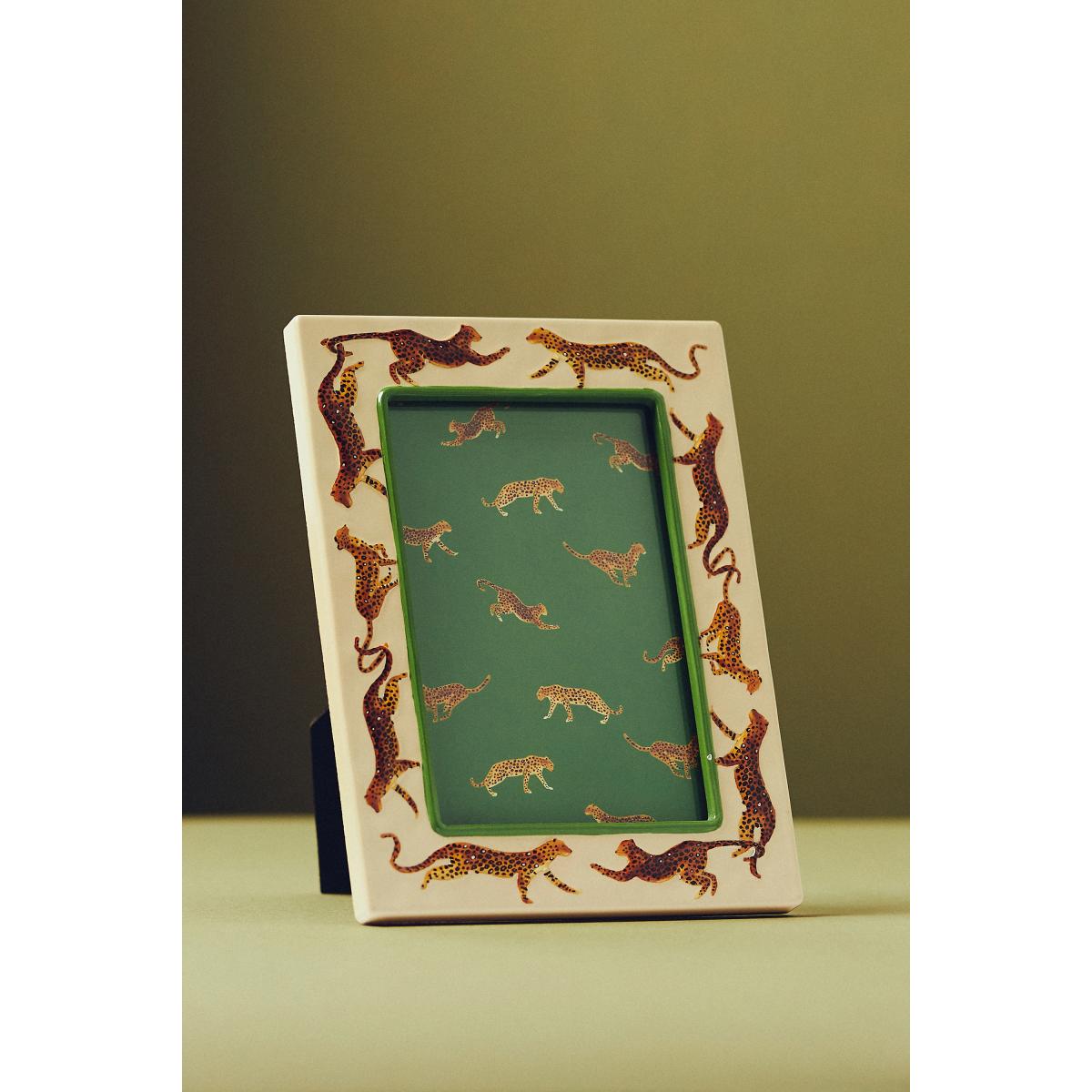 Marwa Leopard Ivory Resin Picture Frame – image 3