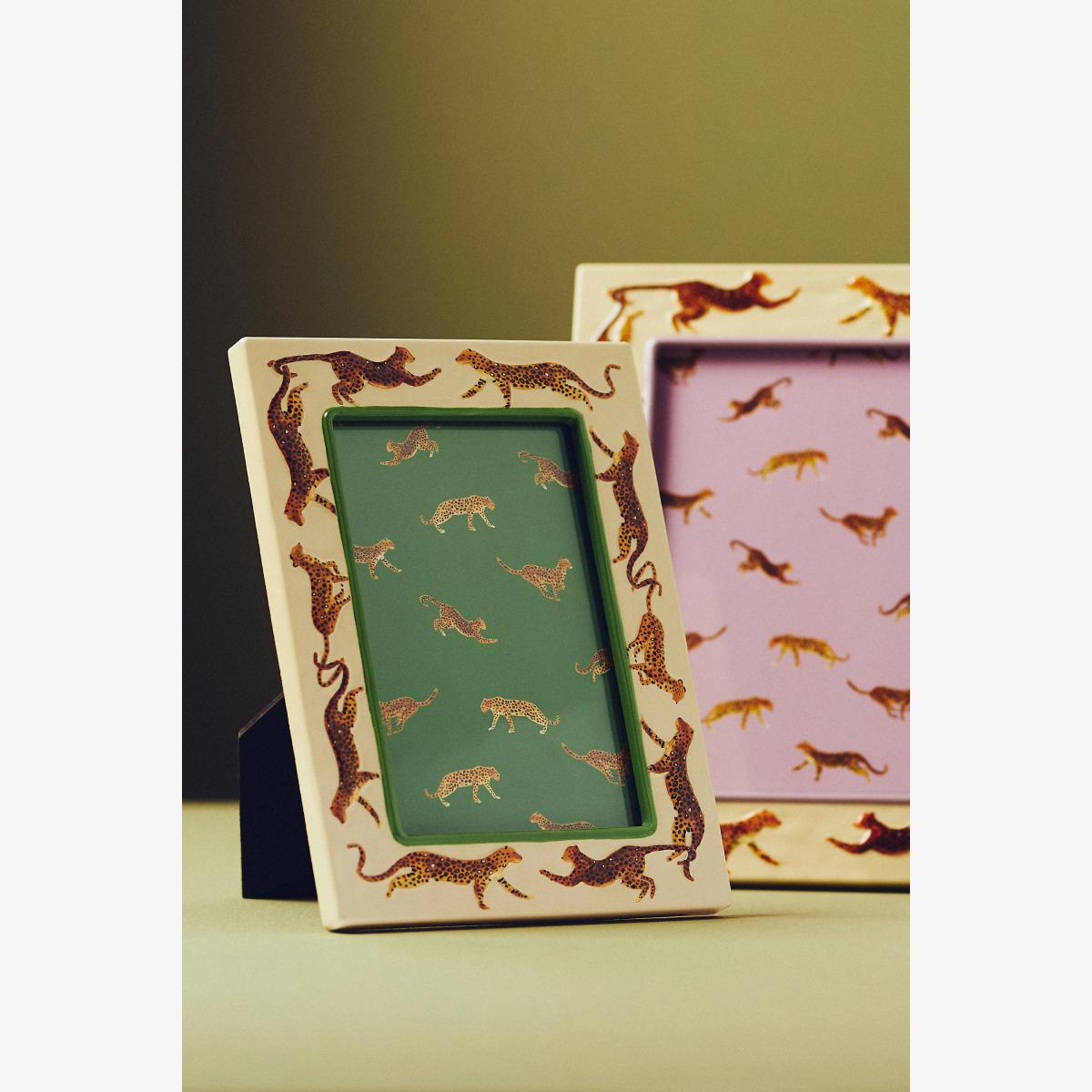 Marwa Leopard Ivory Resin Picture Frame – image 1