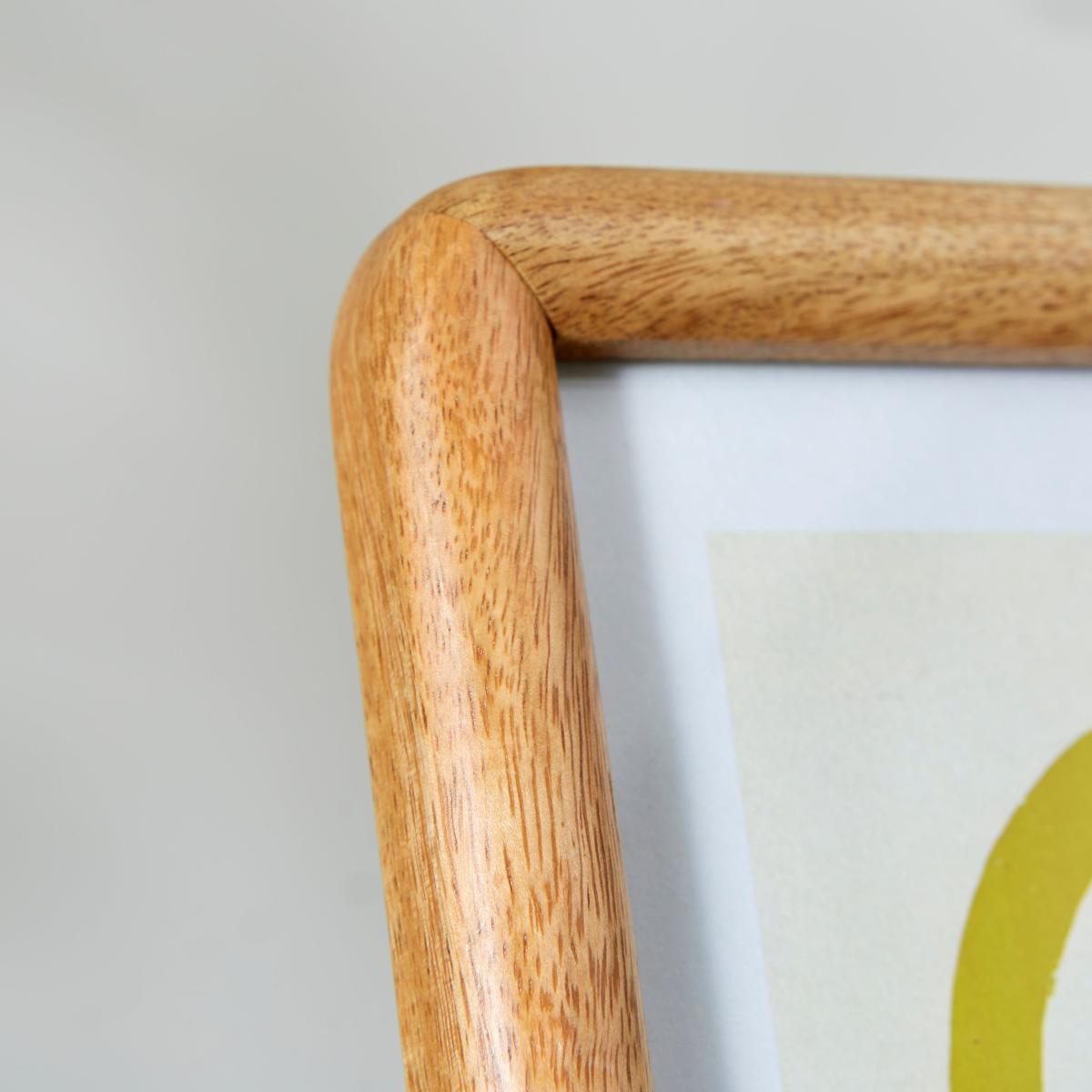 Rounded Edge Solid Wood Photo Frame Wood (Brown) – image 1