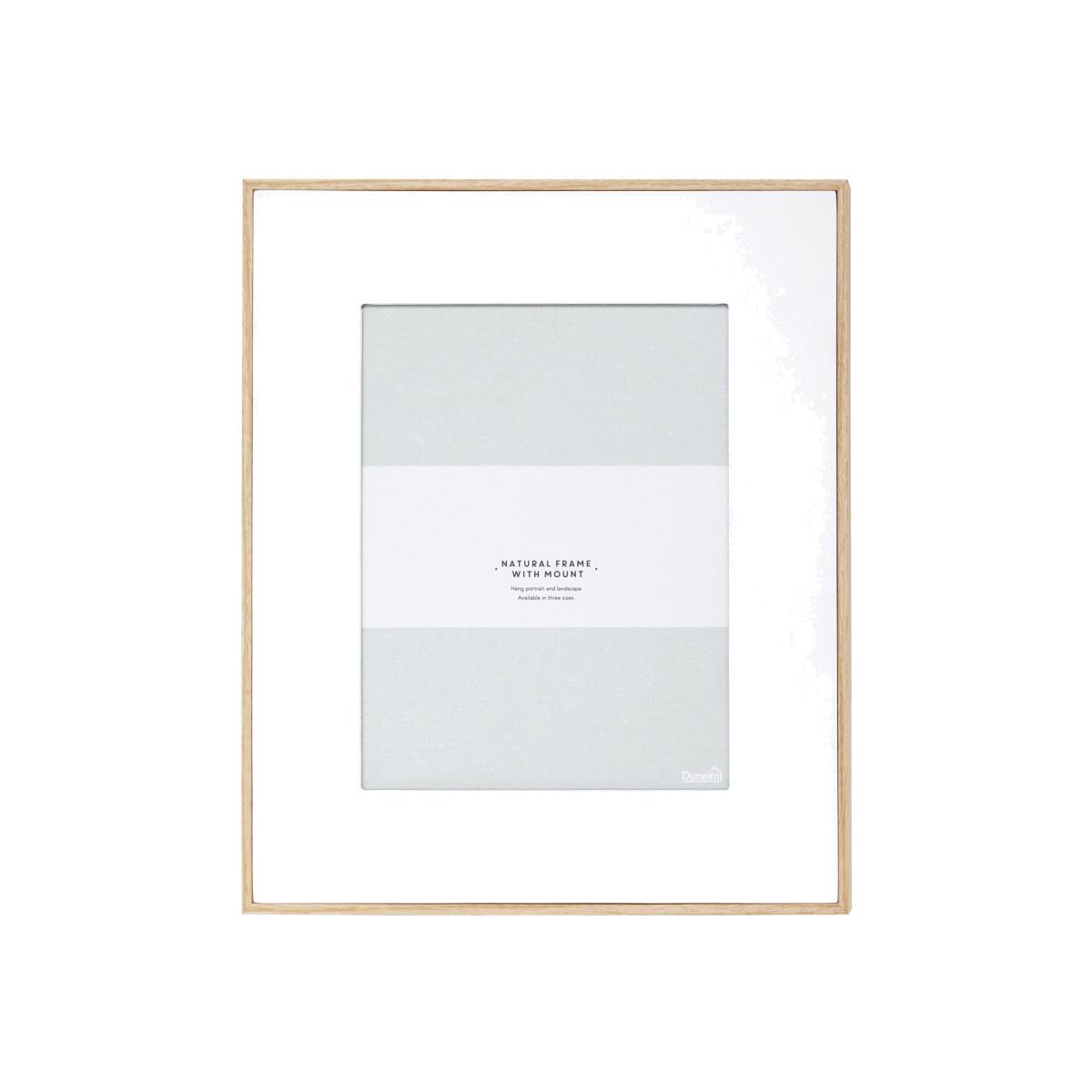Natural Frame With White Mount 10" x 8" (25cm x 20cm) Natural