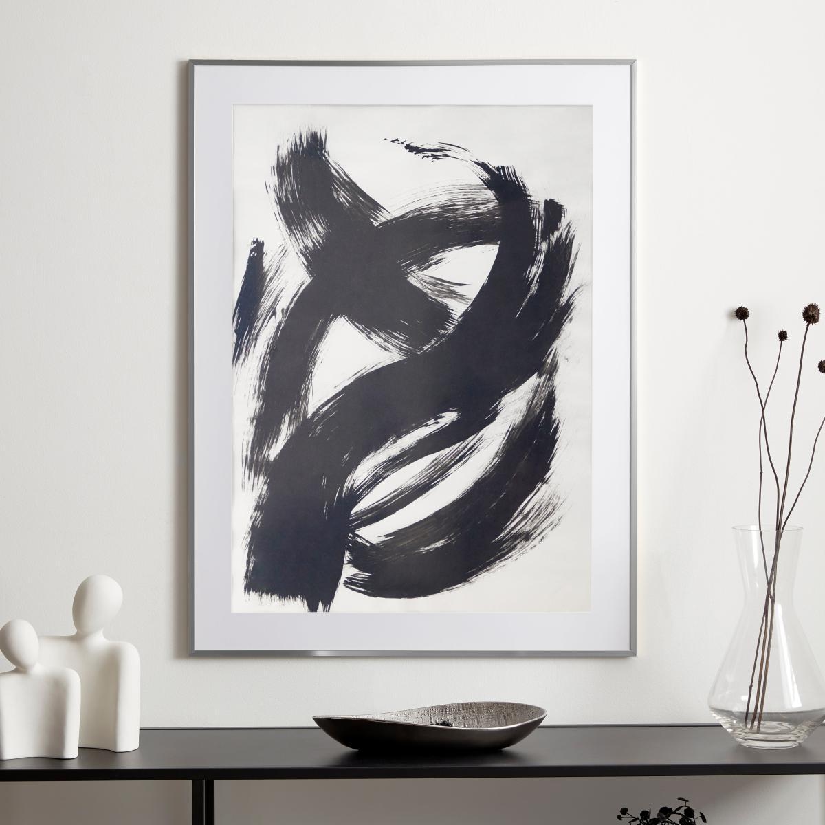 Skinny Metal Poster Frame 24" x 32" (60cm x 80cm) Silver – image 1