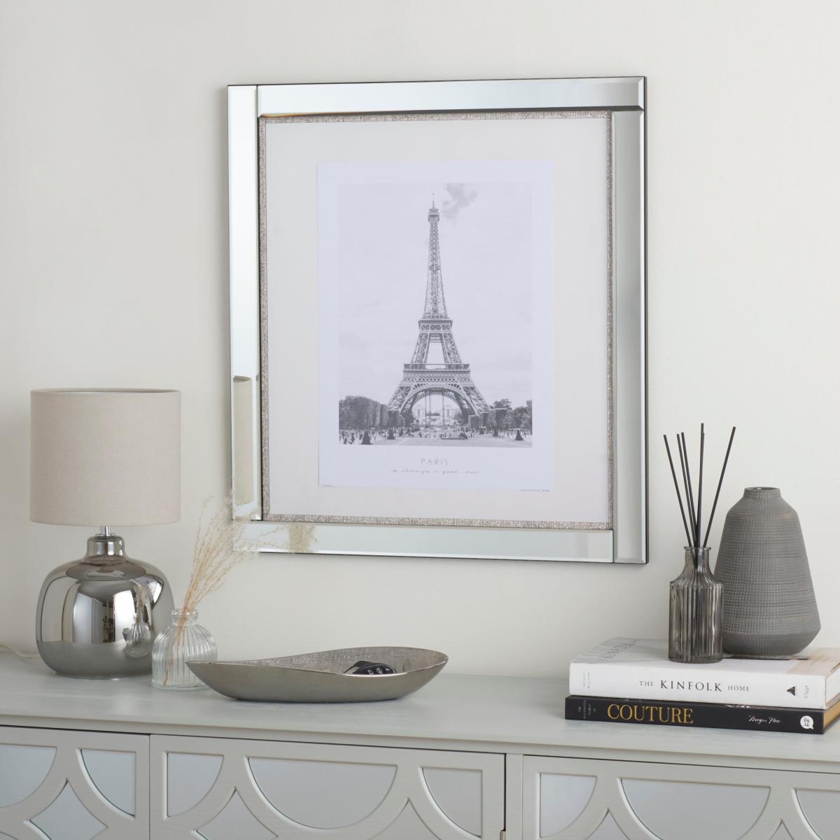 Diamante Photo Frame 20" x 18" (50cm x 45cm) Silver – image 1
