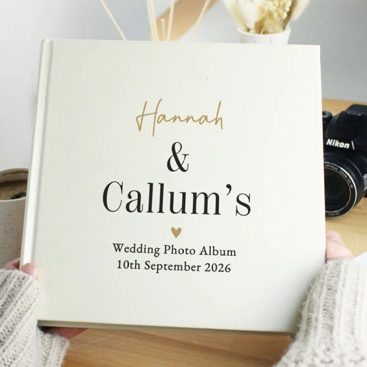 Personalised Free Text Square Wedding Photo Album – image 3