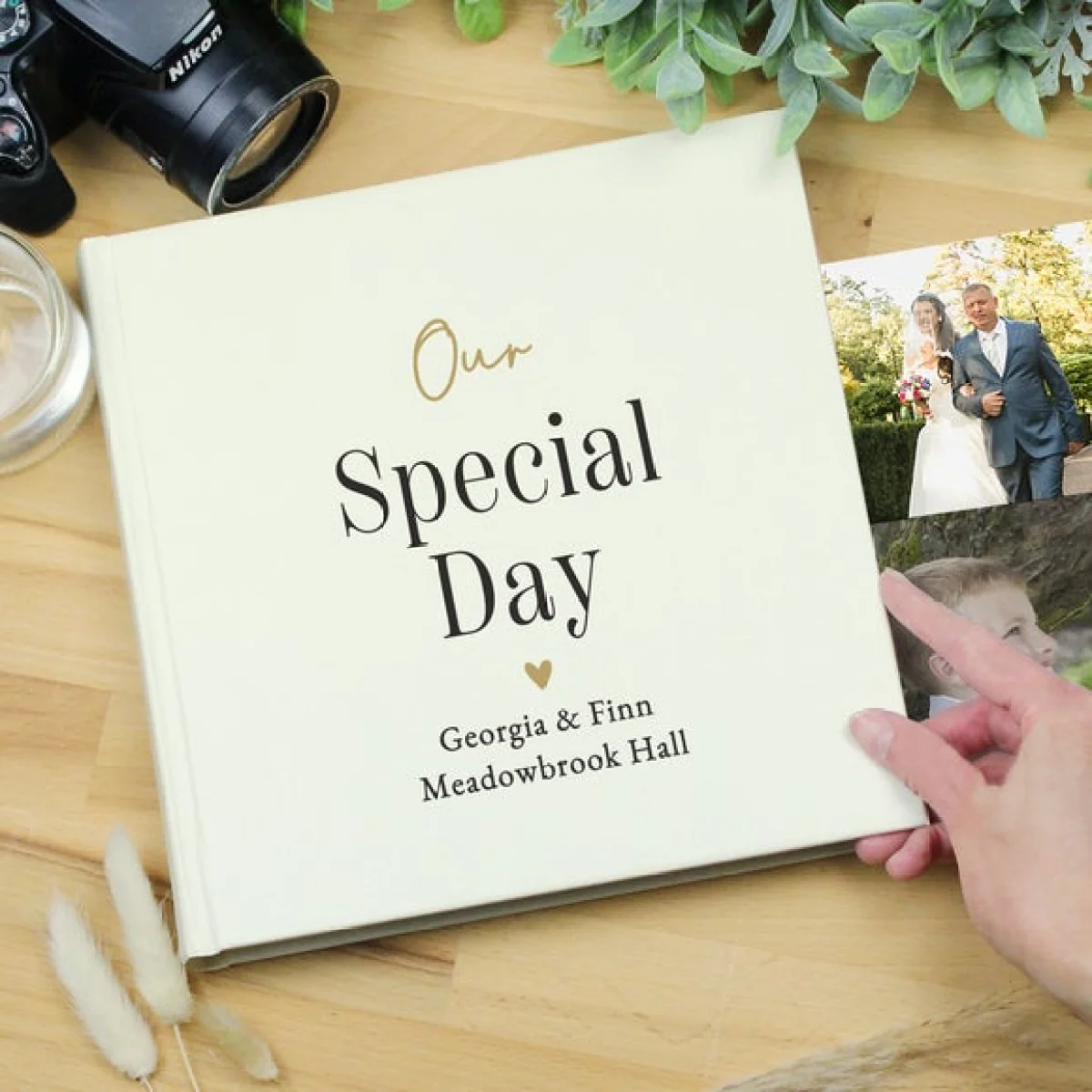 Personalised Free Text Square Wedding Photo Album – image 4