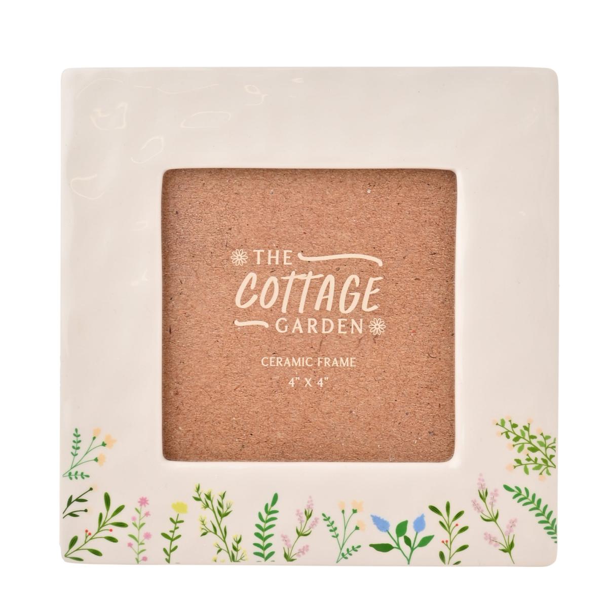 Floral Natural Square Photo Frame White – image 2