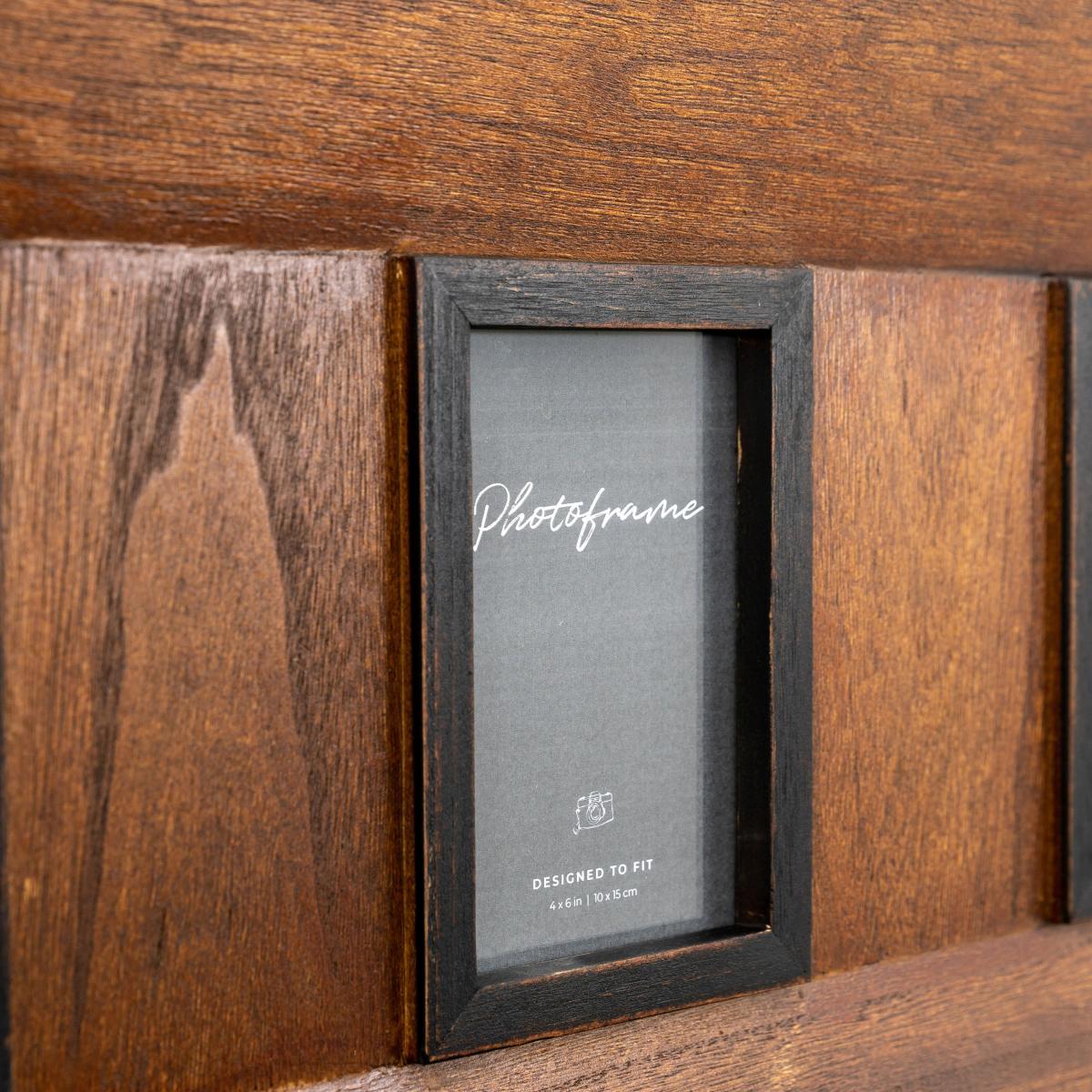 Ingleby 3 Aperture Strand Photo Frame 6" x 4" (15cm x 10cm) Brown – image 3