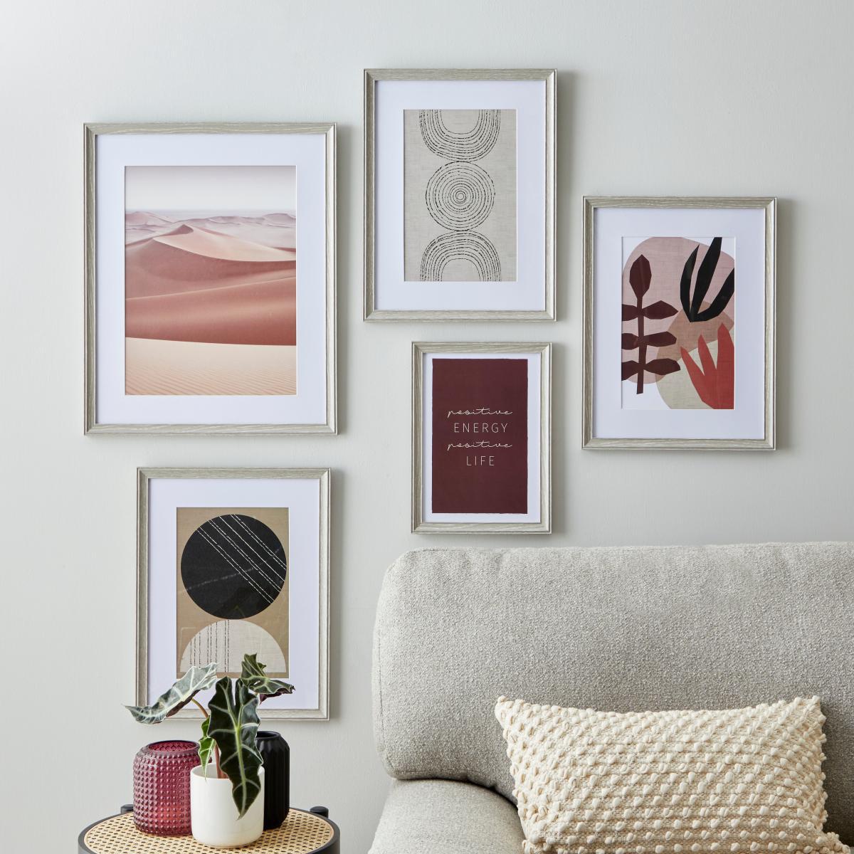 Pack of 5 Curby Gallery Wall Frames Grey – image 1