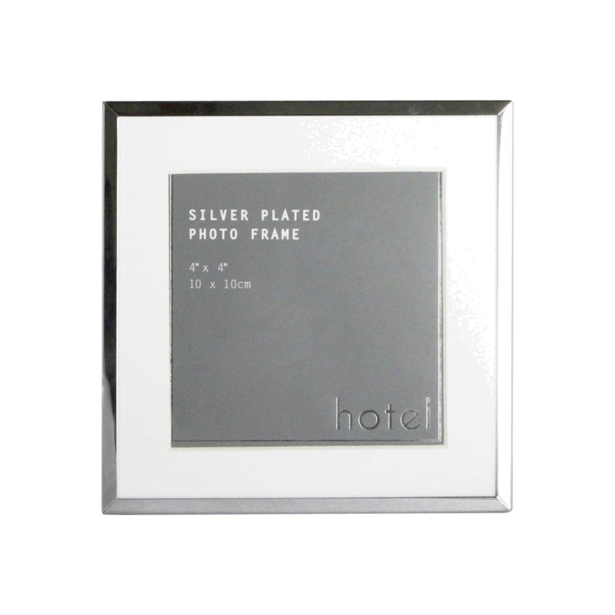 Hotel Silver 4x4 Photo Frame Silver
