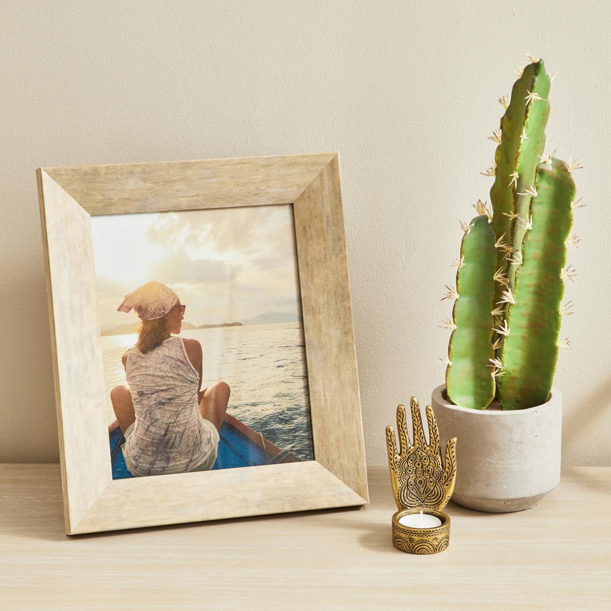 Mango Wood Effect Frame 10" x 8" (25cm x 20cm) Yellow – image 1