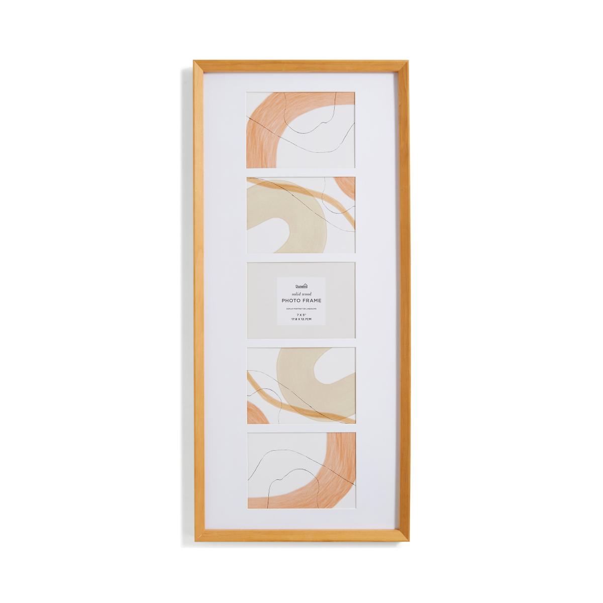 Solid Wood Edge Family Photo Frame Natural – image 3