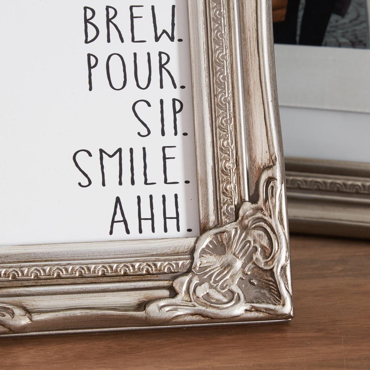 Swept Silver Photo Frame 10" x 8" (25cm x 20cm) Silver – image 2