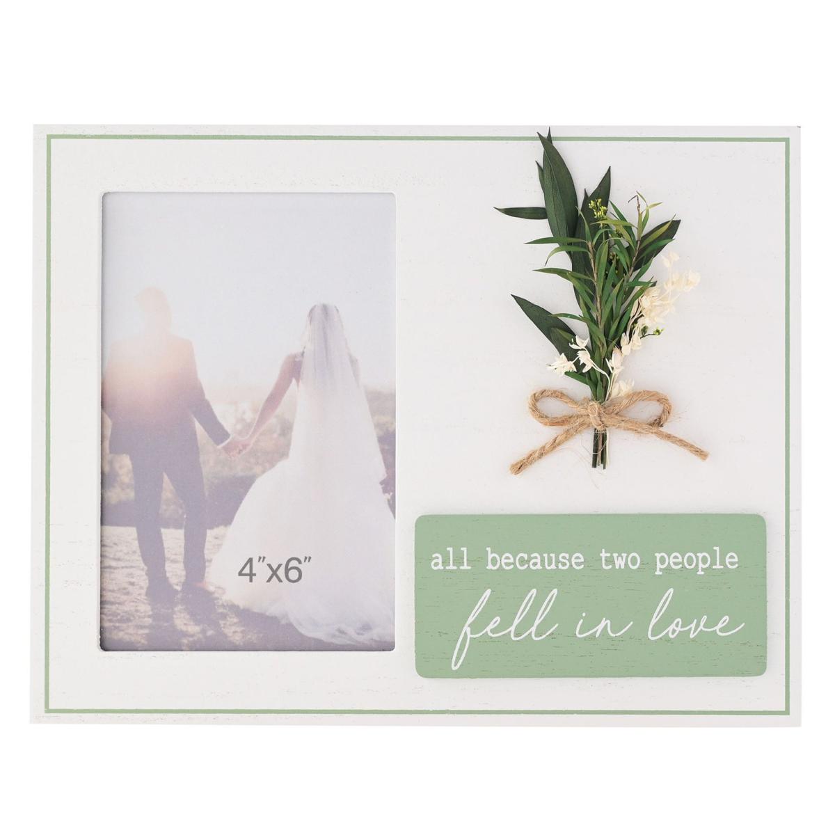 Love Story 'All Because Two People Fell In Love' Photo Frame White – image 2