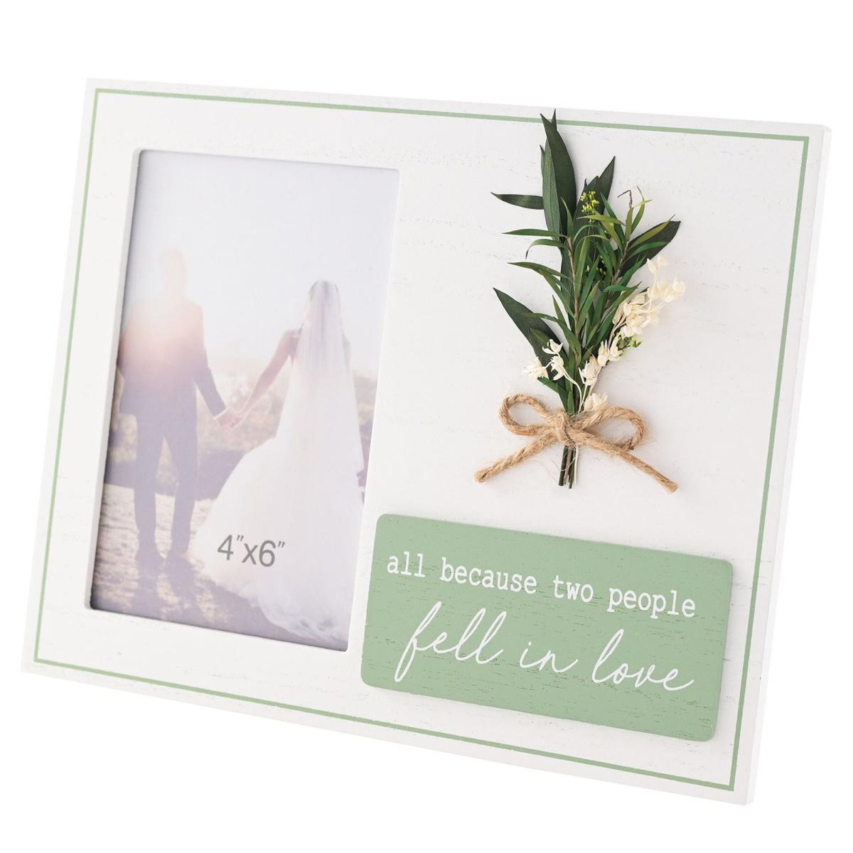 Love Story 'All Because Two People Fell In Love' Photo Frame White – image 3
