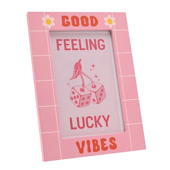 The Feel Good Club Set of 2 Lucky You and Good Vibes Photo Frames – image 3