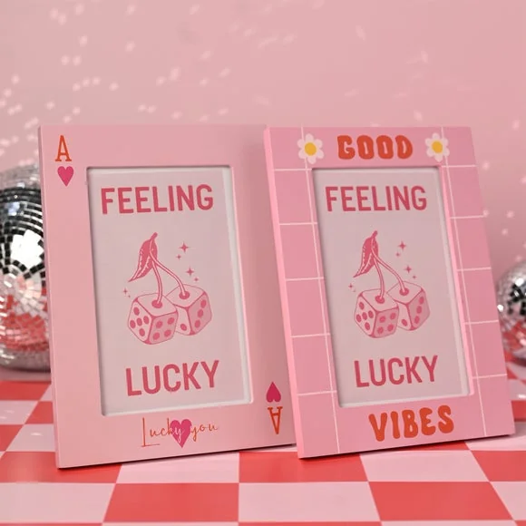 The Feel Good Club Set of 2 Lucky You and Good Vibes Photo Frames – image 5