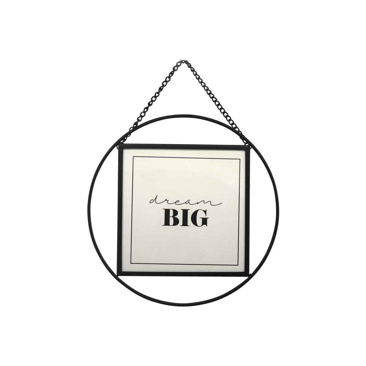 Black Circular Hanging Frame 5" x 5" (13cm x 13cm) Black