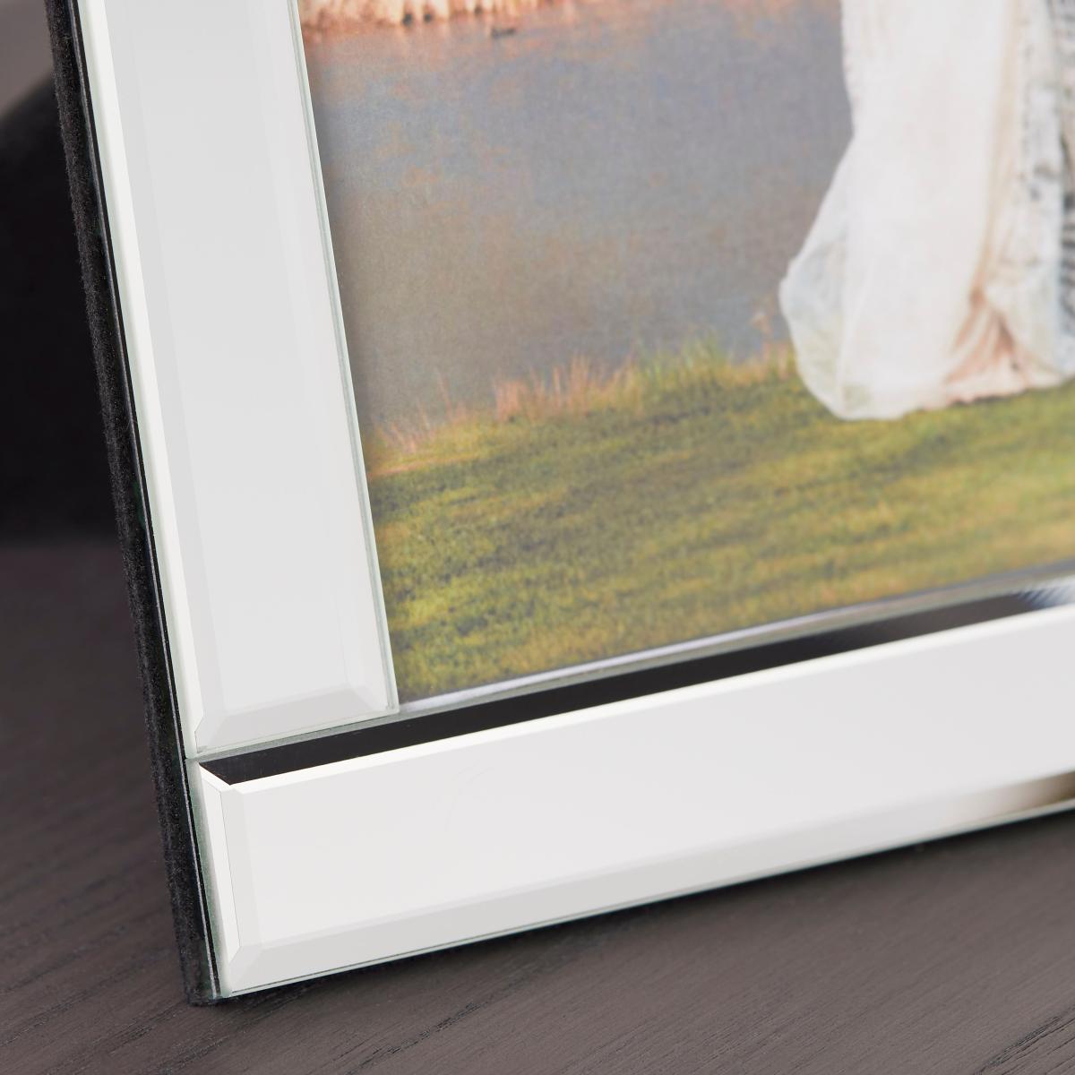 Luxe Mirrored Photo Frame 7" x 5" (18 x 13cm) Silver – image 2
