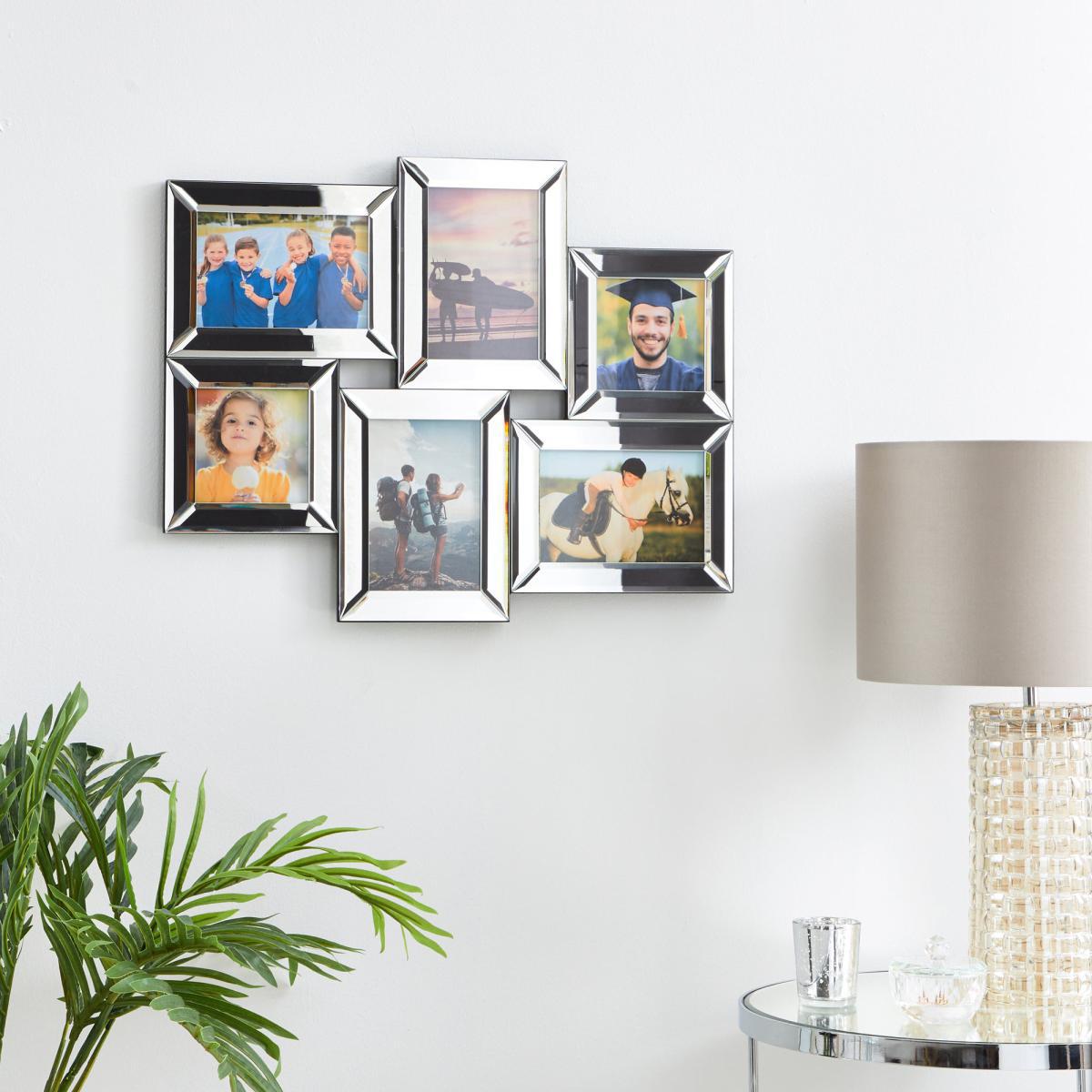 Mirrored Multi App Photo Frame Silver – image 1