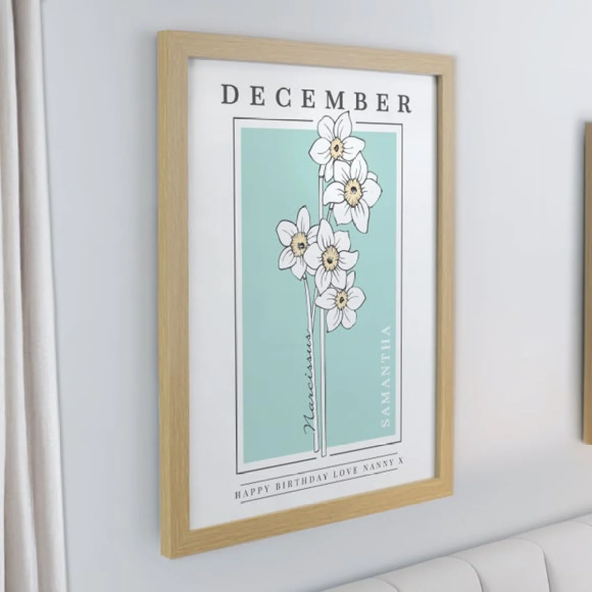 Personalised Birth Flower Poster Frame – image 3